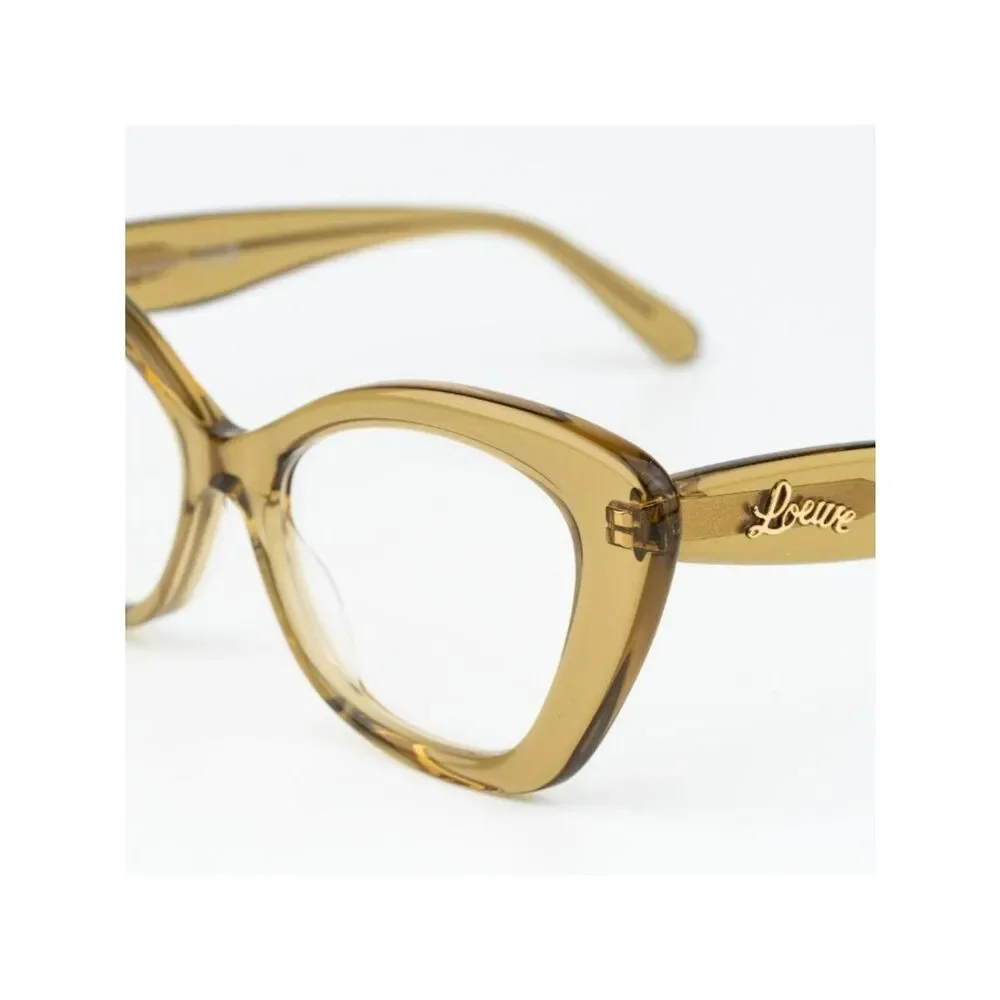 Loewe CURVY Women Eyeglasses Green Cat Eye LW50067I 096 NEW AUTHENTIC